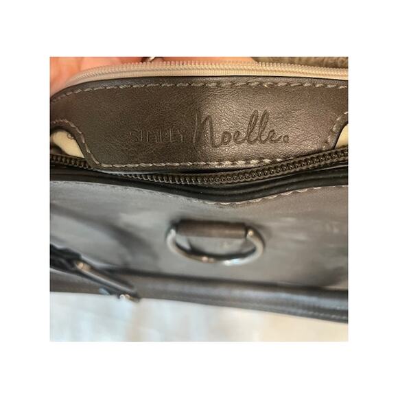 Simply Noelle Charcoal Gray Top Handle Purse Structured Hardware - Picture 13 of 14